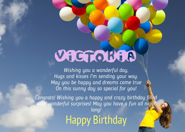 Birthday Congratulations for Victoria