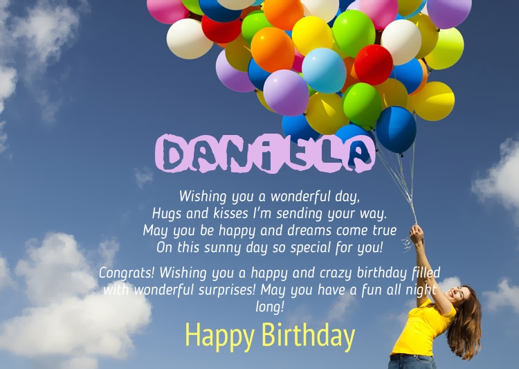 Birthday Congratulations for Daniela