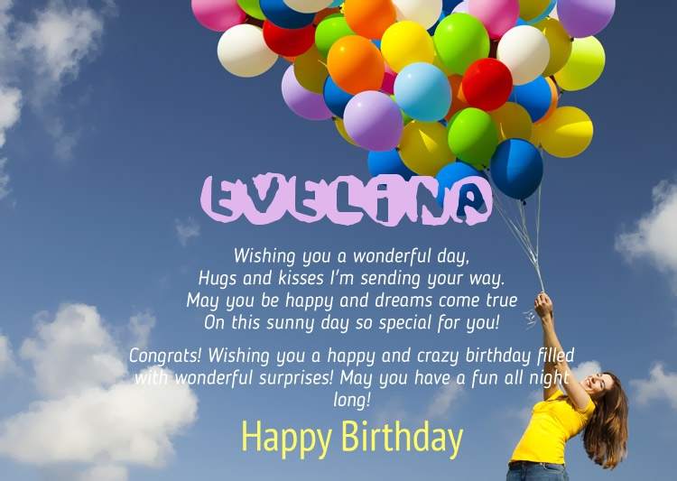 Birthday Congratulations for Evelina