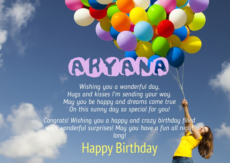 Birthday Congratulations for ARYANA