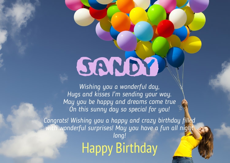 Birthday Congratulations for Sandy
