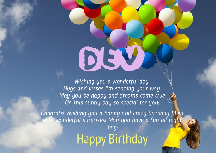 Birthday Congratulations for Dev