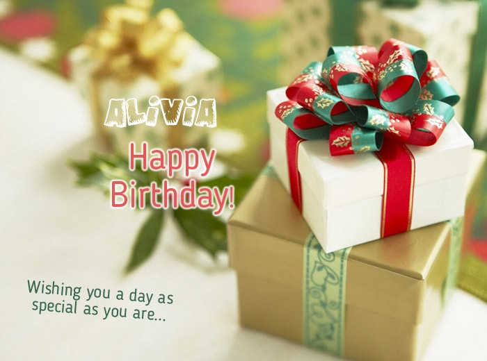 Birthday wishes for ALIVIA