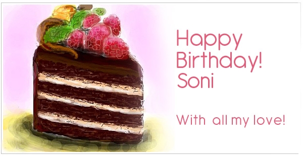 Aggregate 78 happy birthday soni cake image super hot  indaotaonec