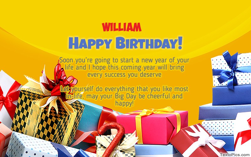 Cool Happy Birthday card William