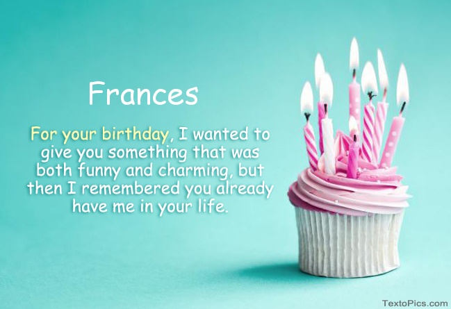 Happy Birthday Frances in pictures