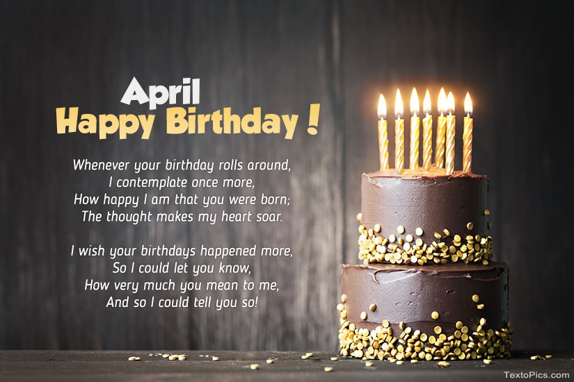 Happy Birthday images for April