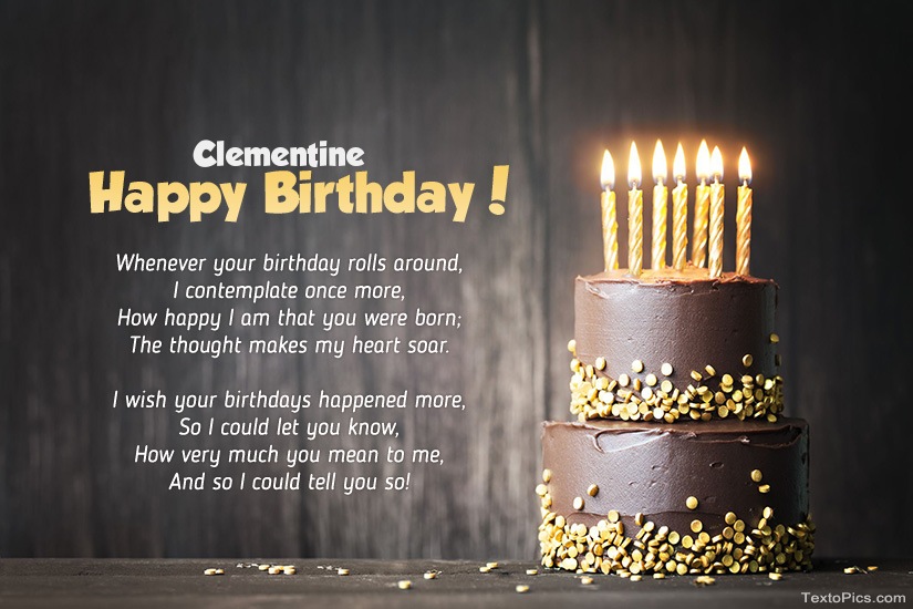 Happy Birthday images for Clementine