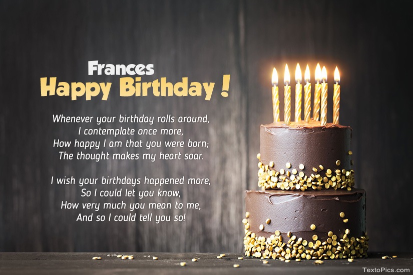 Happy Birthday images for Frances