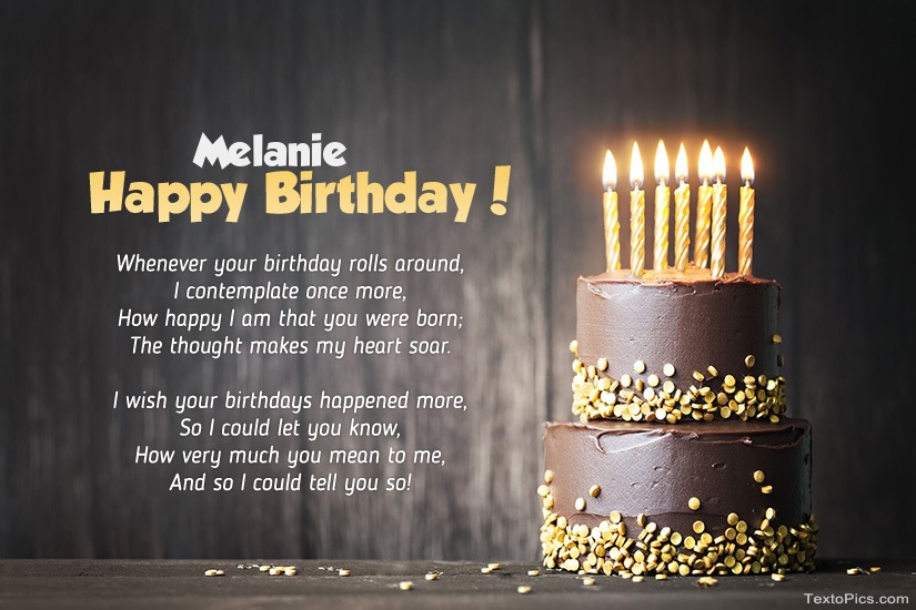 Happy Birthday Melanie pictures congratulations.