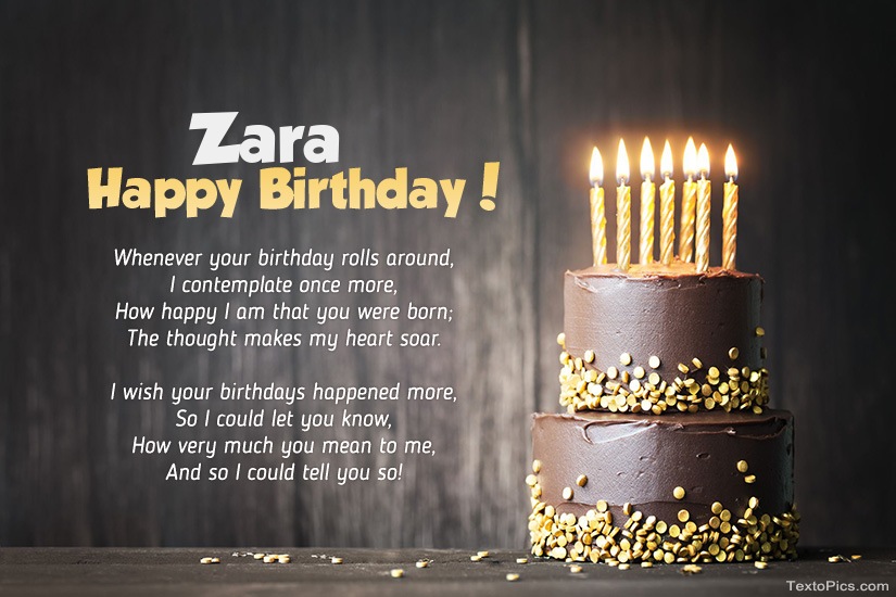 100+ HD Happy Birthday Zara Cake Images And Shayari