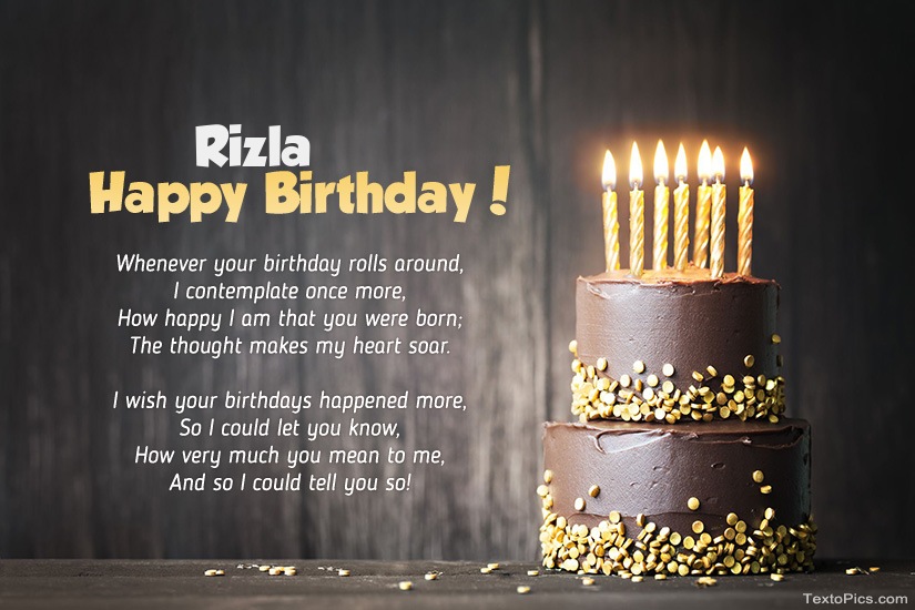 Happy Birthday images for Rizla