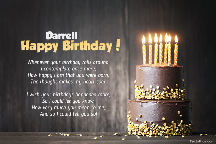 Happy Birthday images for Darrell