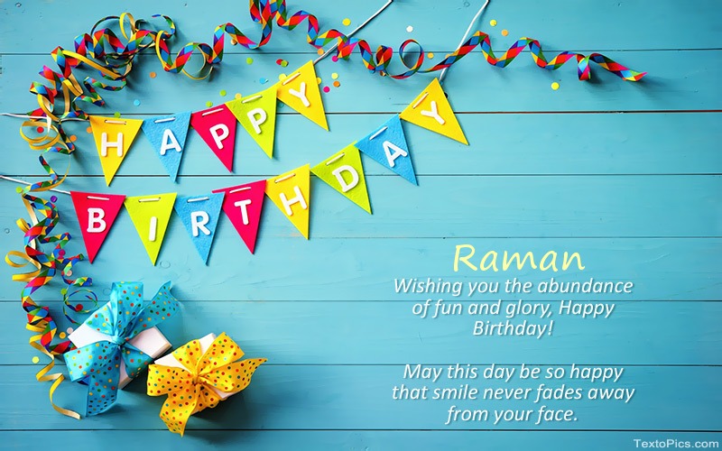 Happy Birthday pics for Raman