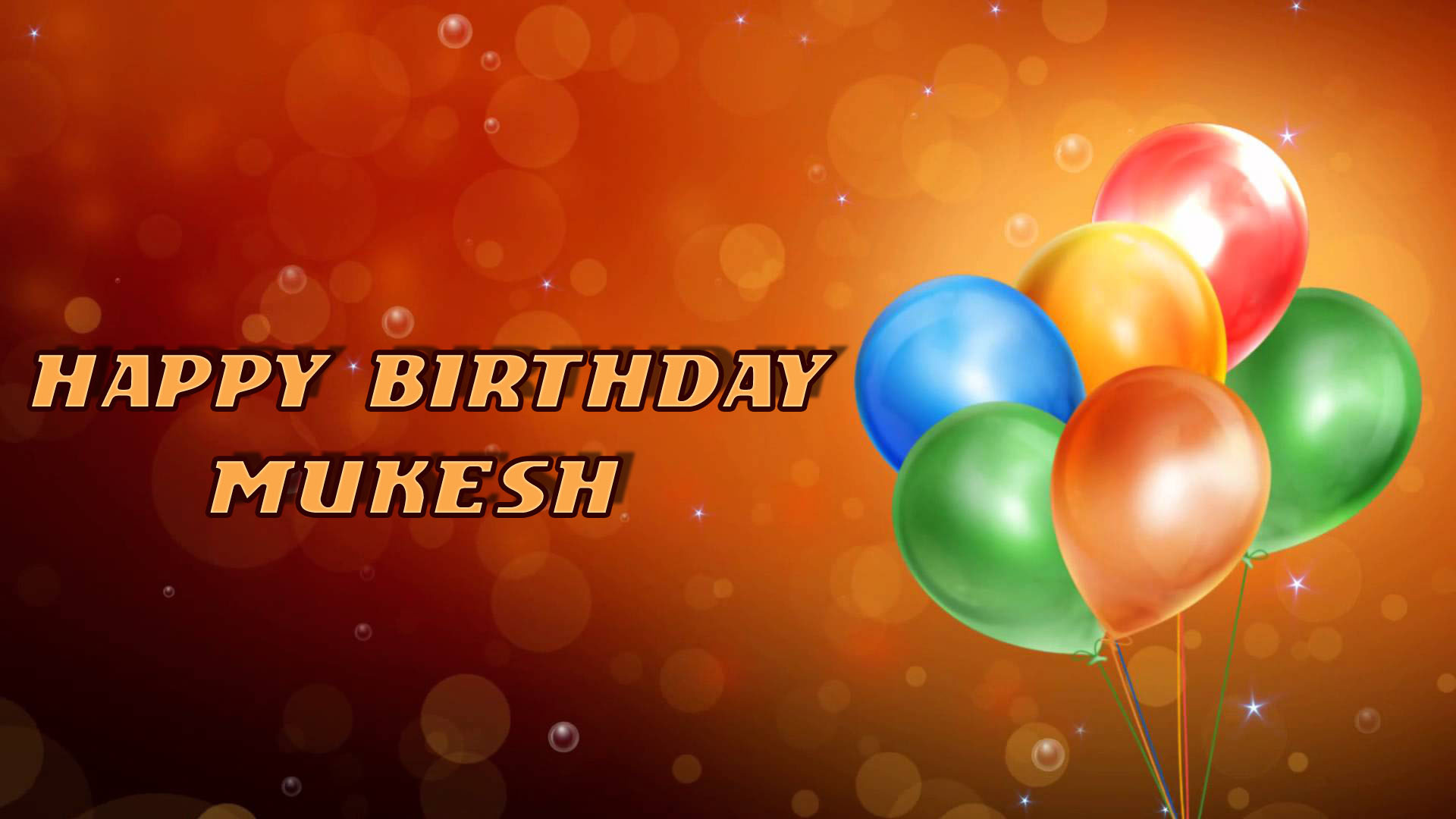 Happy Birthday Mukesh Candle Big - Greet Name