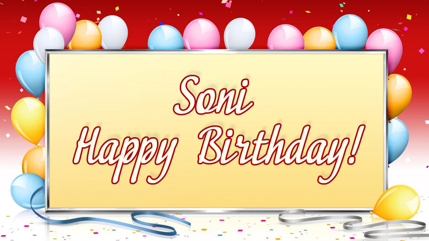 Soni, Happy Birthday! 