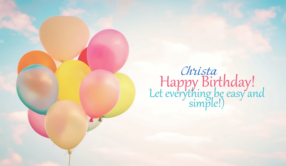 Happy Birthday Christa images
