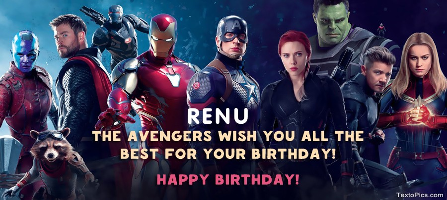 Marvel style Happy Birthday cards Renu
