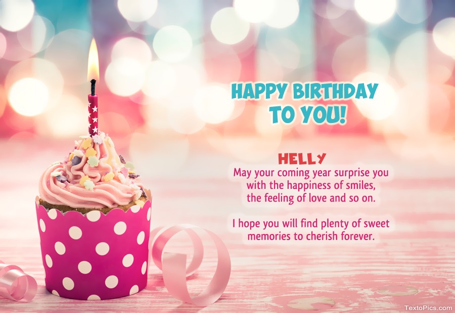 Wishes Helly for Happy Birthday