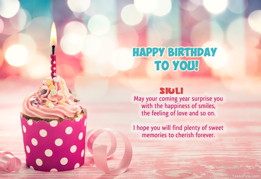 Wishes Siuli for Happy Birthday