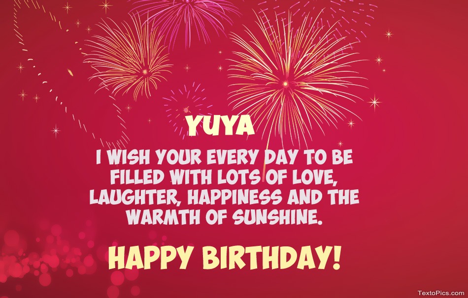 Cool congratulations for Happy Birthday of Yuya