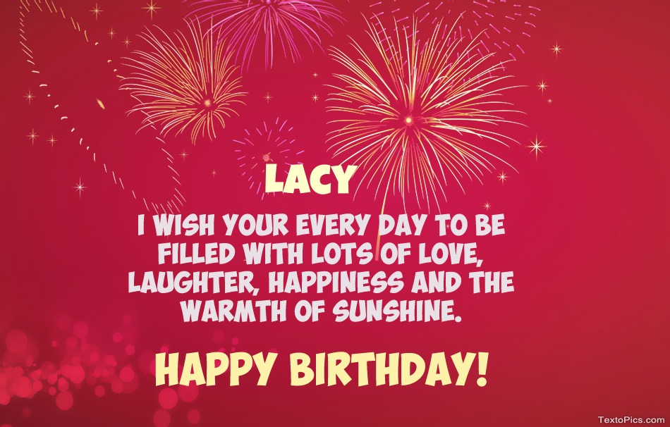 Cool congratulations for Happy Birthday of Lacy