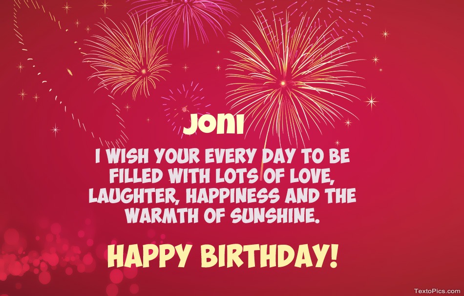 Cool congratulations for Happy Birthday of Joni