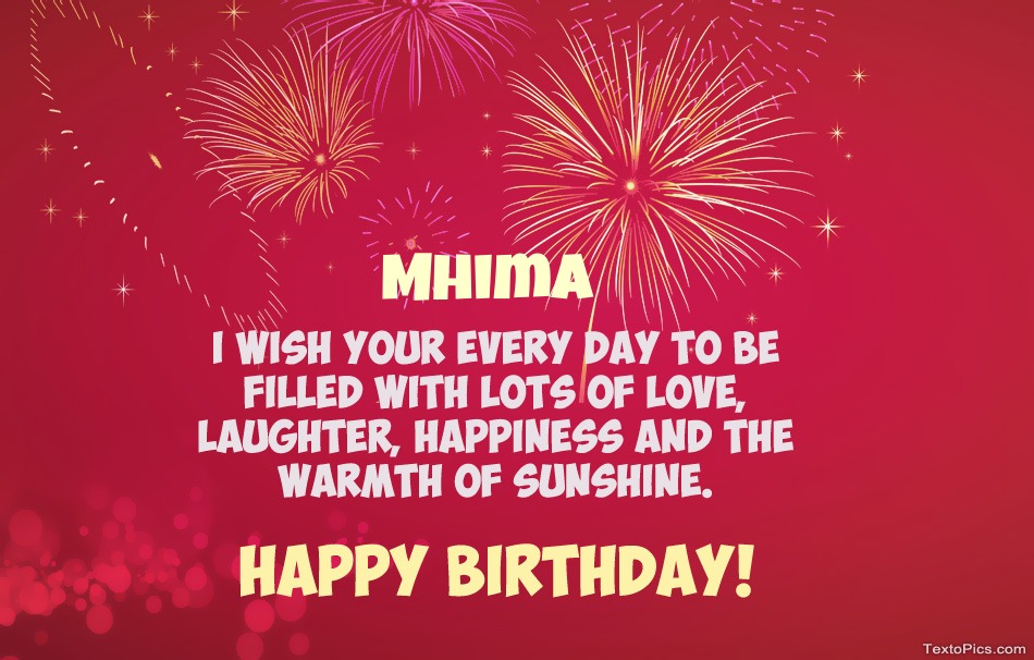 Cool congratulations for Happy Birthday of Mhima
