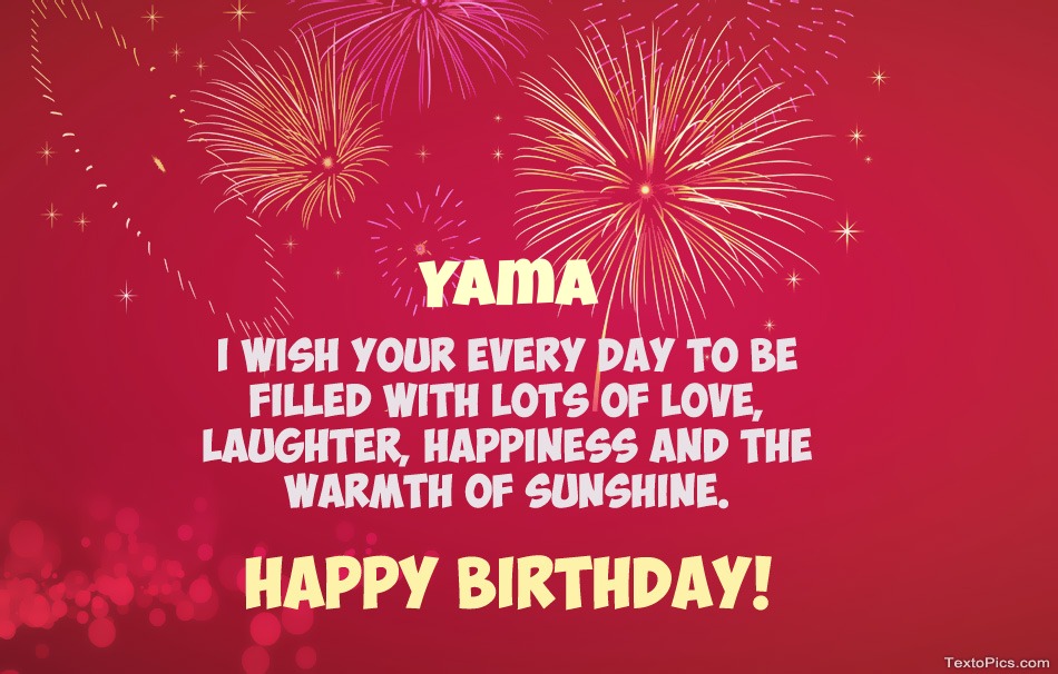 Cool congratulations for Happy Birthday of Yama