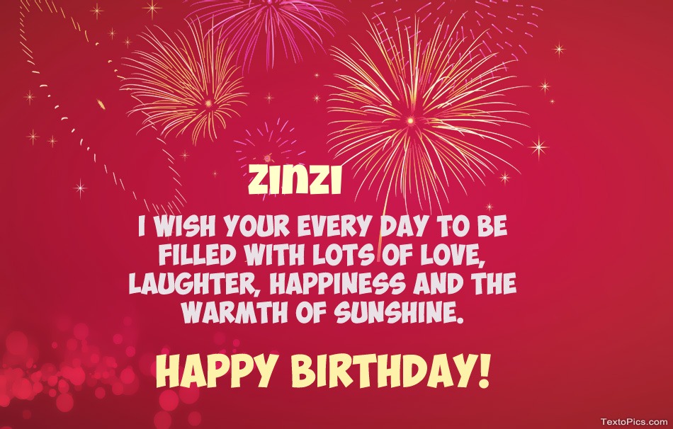 Cool congratulations for Happy Birthday of Zinzi