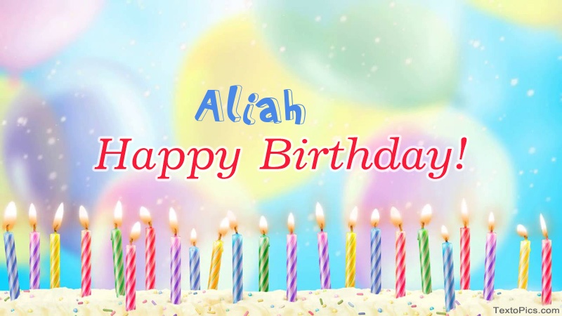 Cool congratulations for Happy Birthday of Aliah