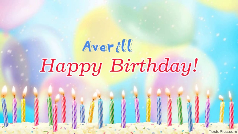 Cool congratulations for Happy Birthday of Averill