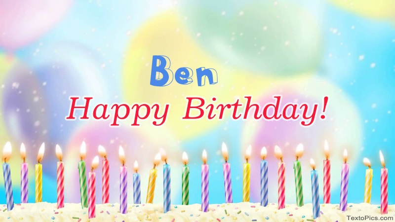 Cool congratulations for Happy Birthday of Ben
