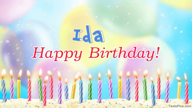Cool congratulations for Happy Birthday of Ida