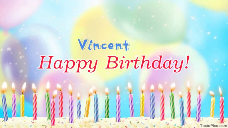 Cool congratulations for Happy Birthday of Vincent