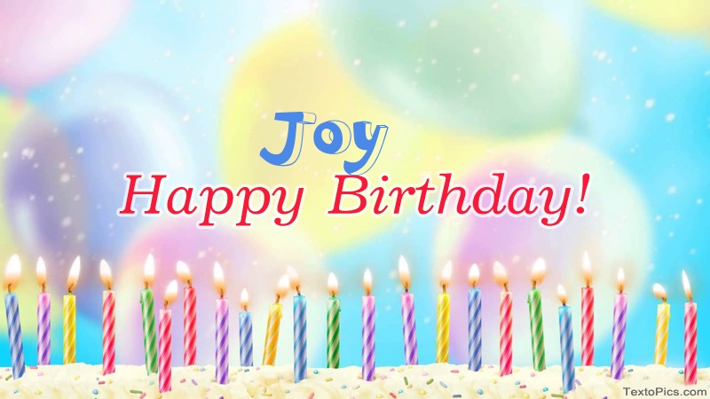 Cool congratulations for Happy Birthday of Joy