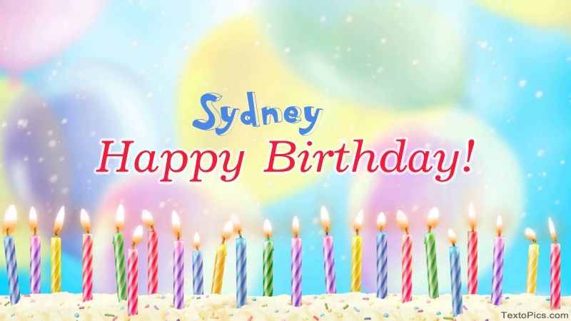 Cool congratulations for Happy Birthday of Sydney