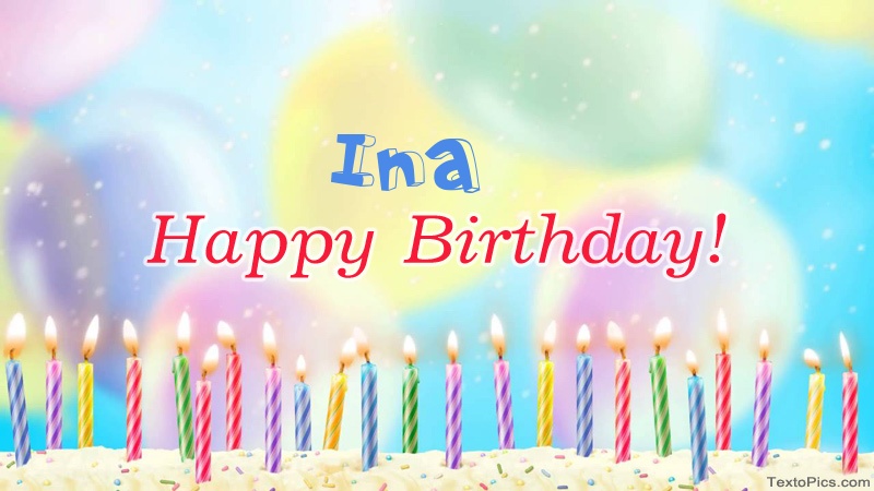 Cool congratulations for Happy Birthday of Ina