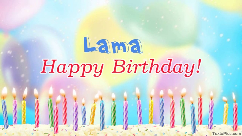 Cool congratulations for Happy Birthday of Lama