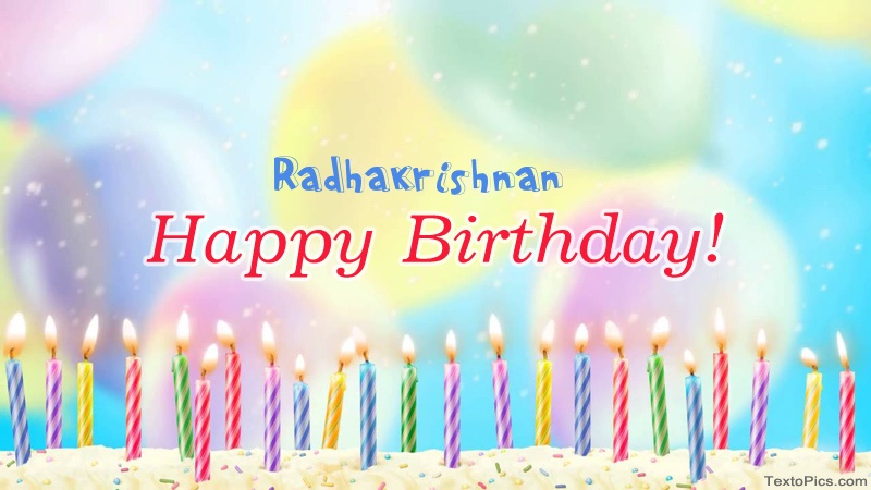 Cool congratulations for Happy Birthday of Radhakrishnan