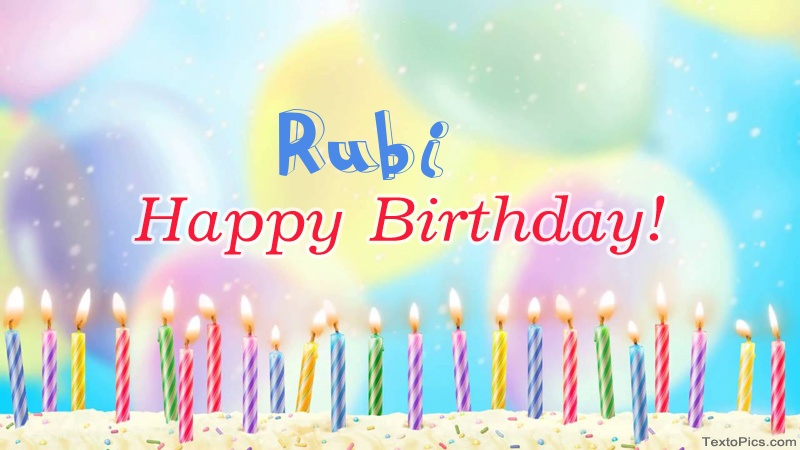 Cool congratulations for Happy Birthday of Rubi