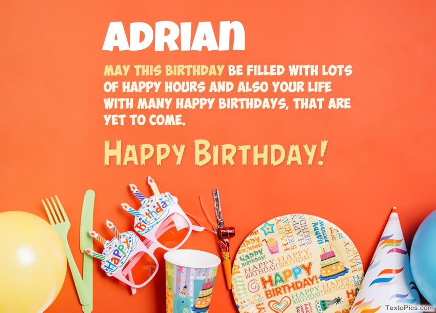 Congratulations for Happy Birthday of Adrian