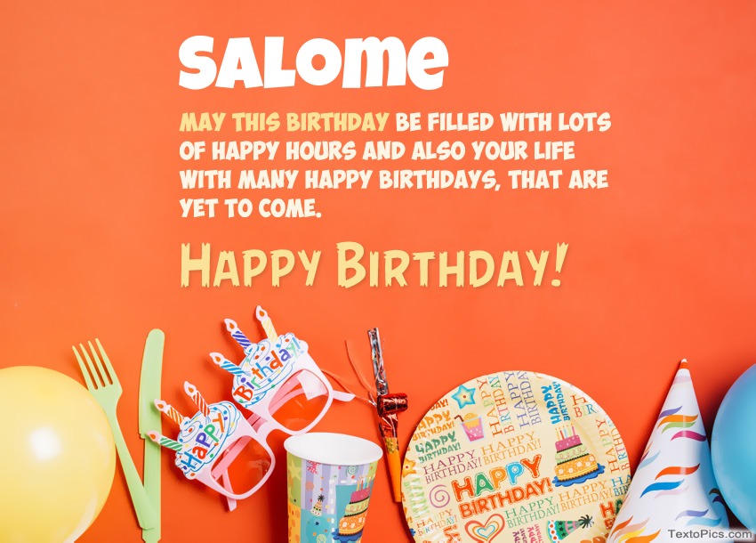 Congratulations for Happy Birthday of Salome