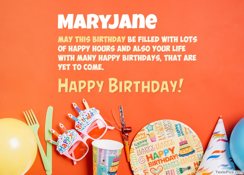 Congratulations for Happy Birthday of Maryjane