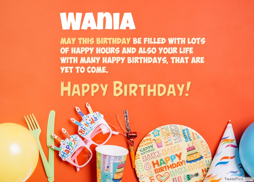 Congratulations for Happy Birthday of Wania
