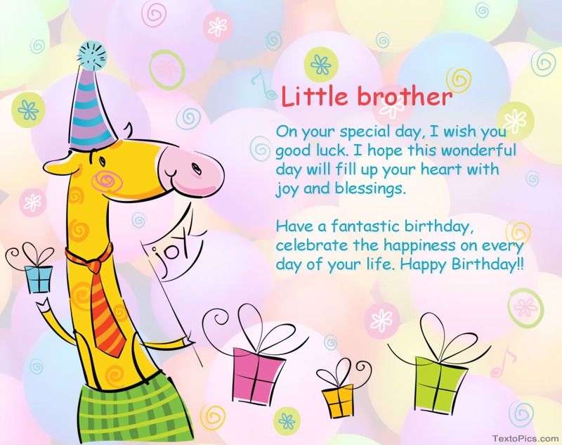 Funny Happy Birthday cards for Little brother