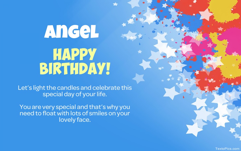 Beautiful Happy Birthday cards for Angel