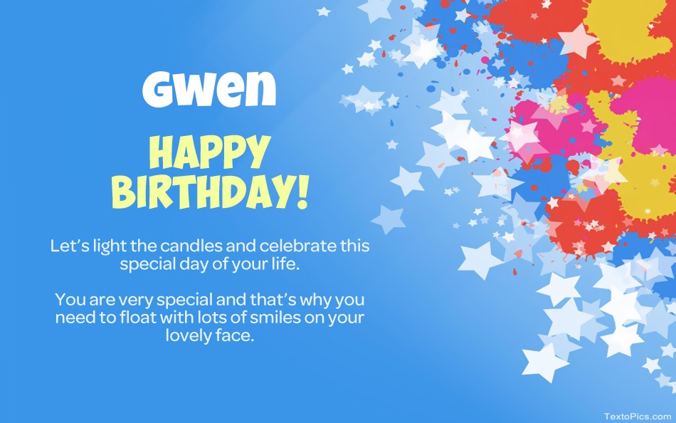 Beautiful Happy Birthday cards for Gwen