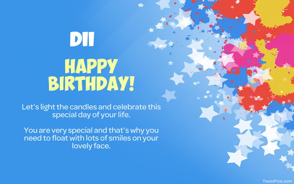 Beautiful Happy Birthday cards for Dii