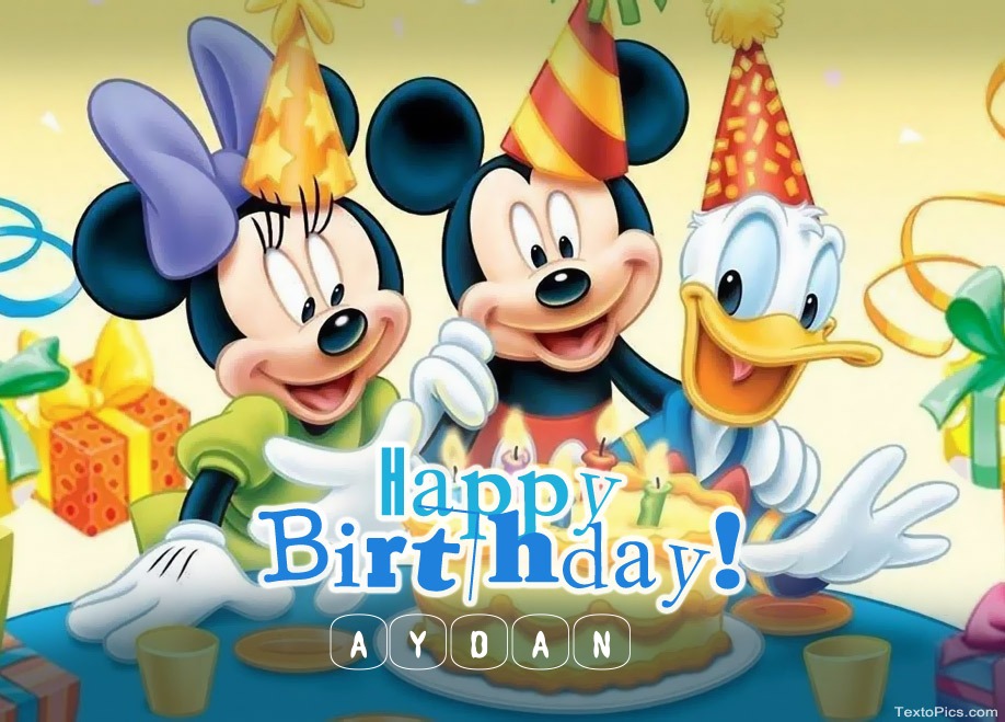 Children's Birthday Greetings for Aydan